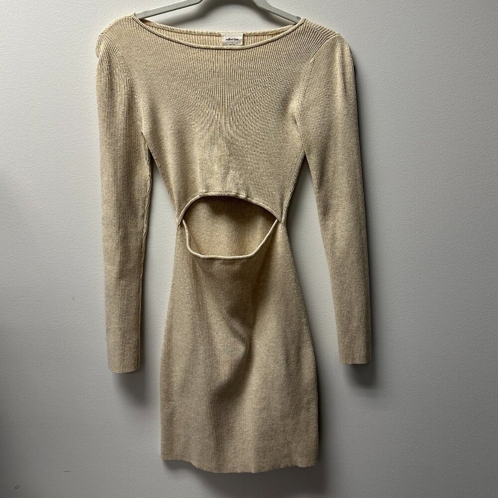 Wilfred Free Cut-Out Knit Midi Dress
